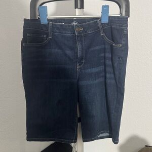 St. John's Bay Dark Blue Women's Bermuda Shorts